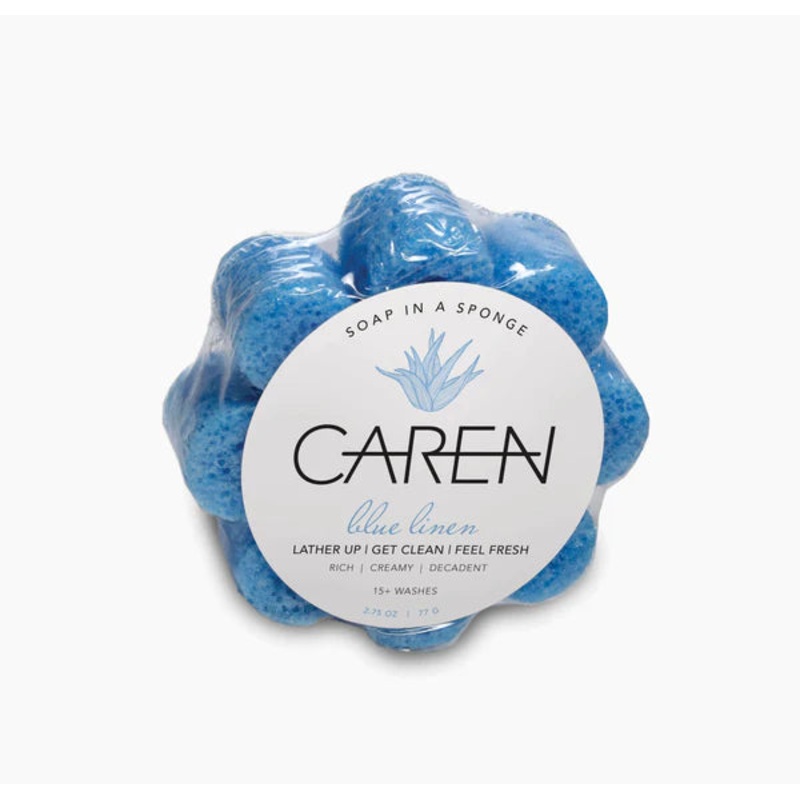 Caren Soap Sponge -Blue Linen