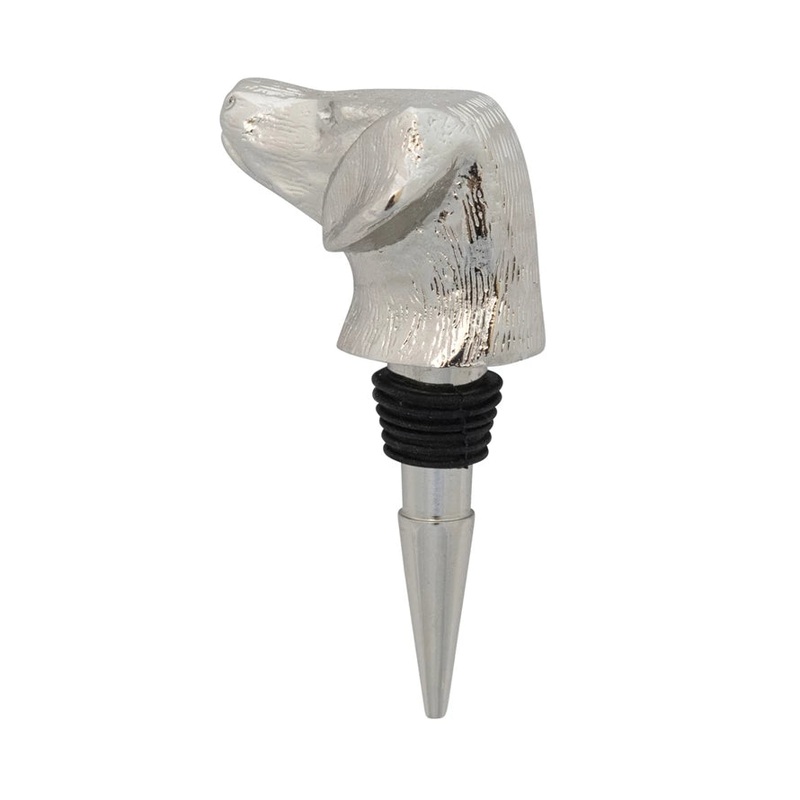 Cast Aluminum Dog Wine Stopper