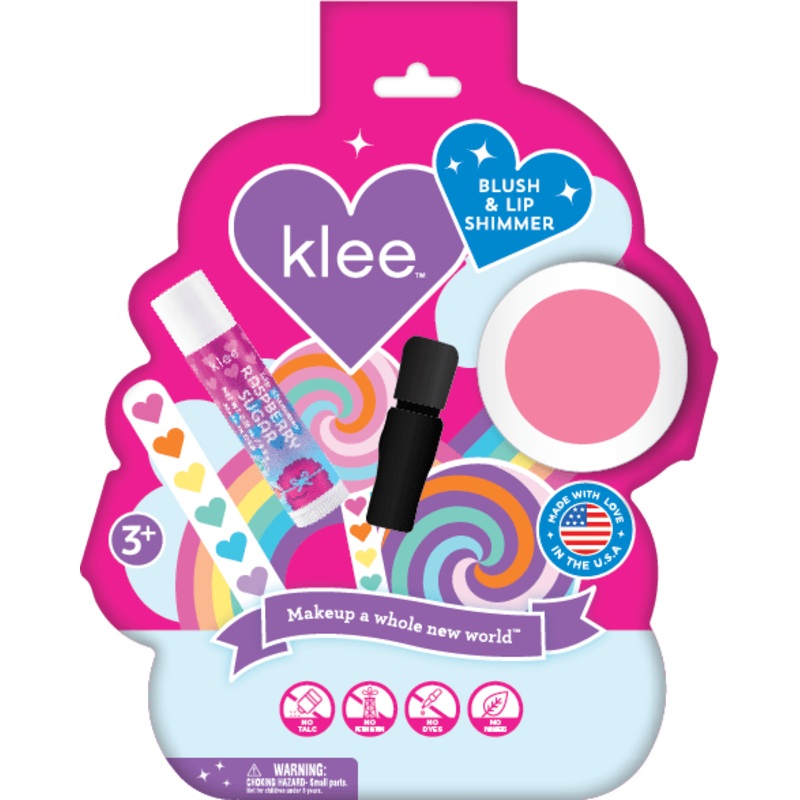 Klee Kids Mineral Blush & Lip Shimmer Duo -Seabreeze Spark