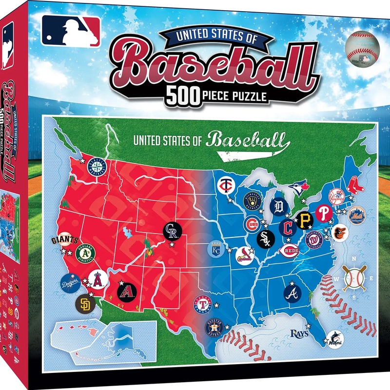 MLB League Map Puzzle