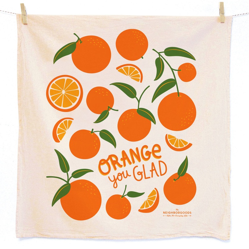 Neighborgoods Tea Towel -Orange