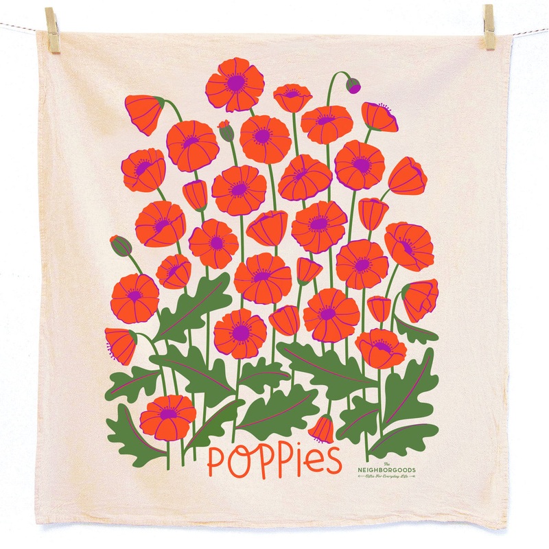 Neighborgoods Tea Towel -Poppy