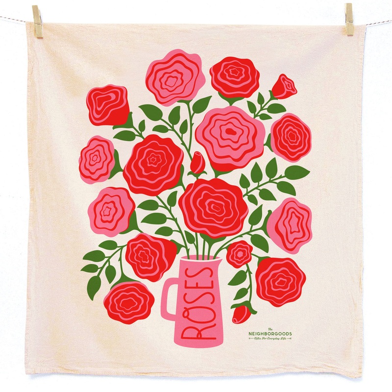 Neighborgoods Tea Towel -Roses