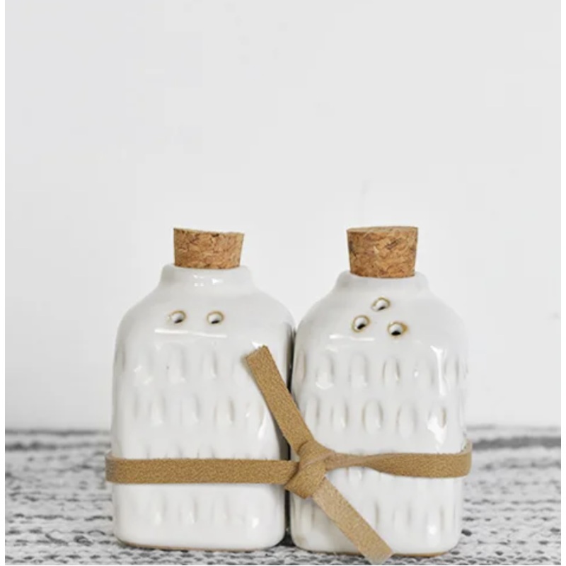 Inner Glazed Salt & Pepper Shakers