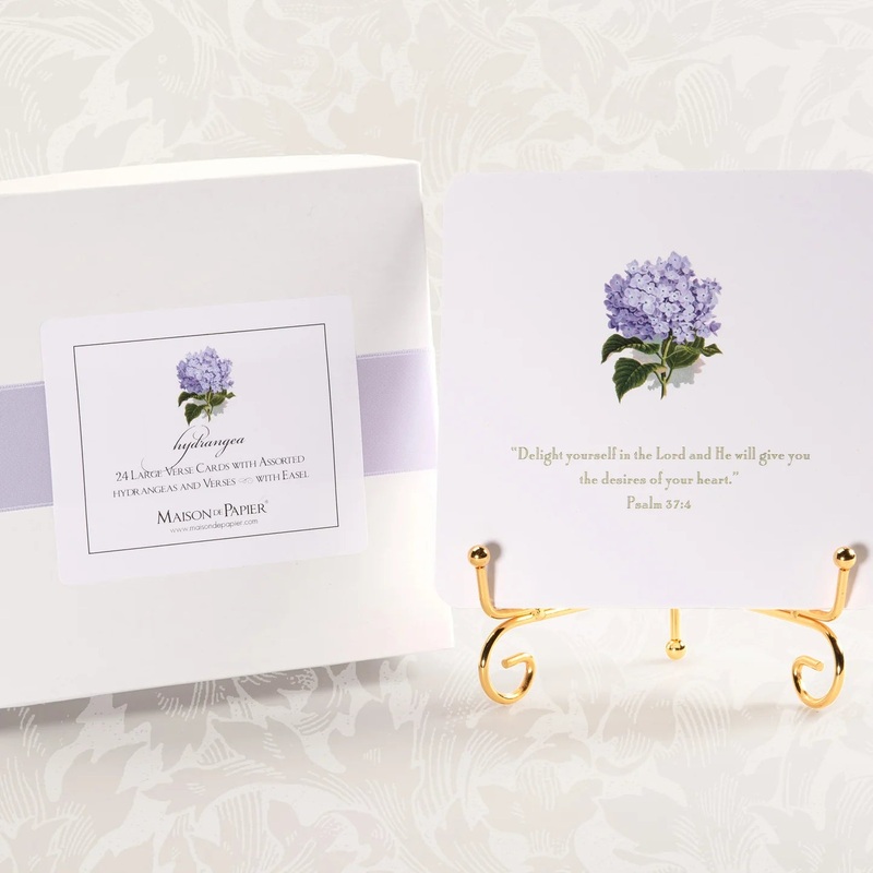 Oversized Verse Cards & Easel -Hydrangea