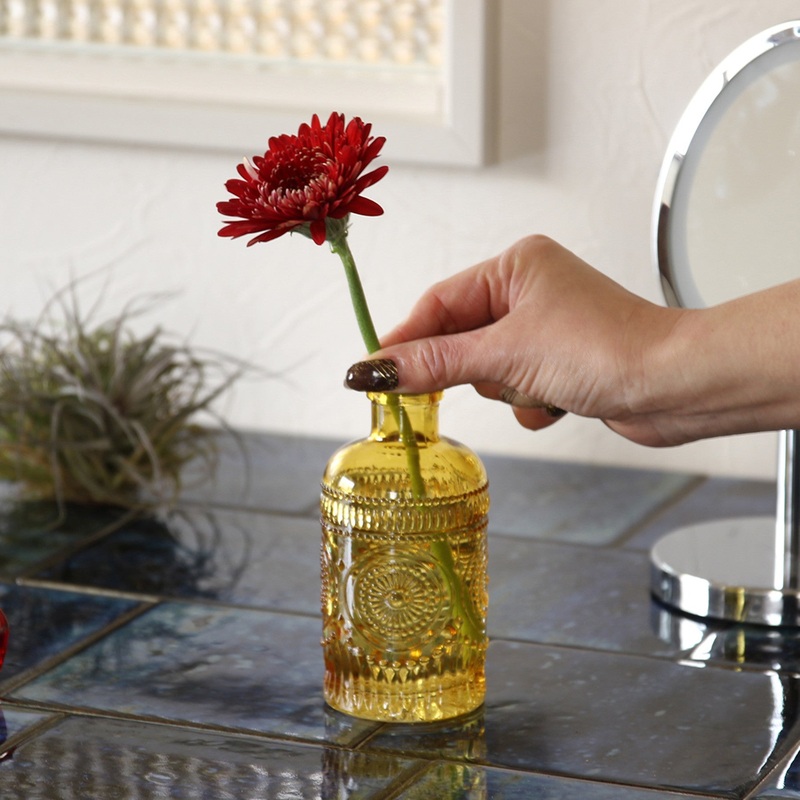 Petit Flower Vases in Amber|Cinq|Deux|Sept