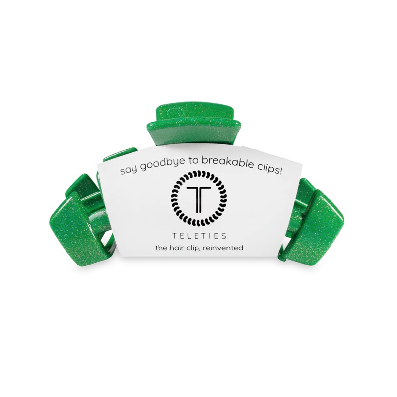Teleties Classic Hair Clips -Shamrock Shimmer