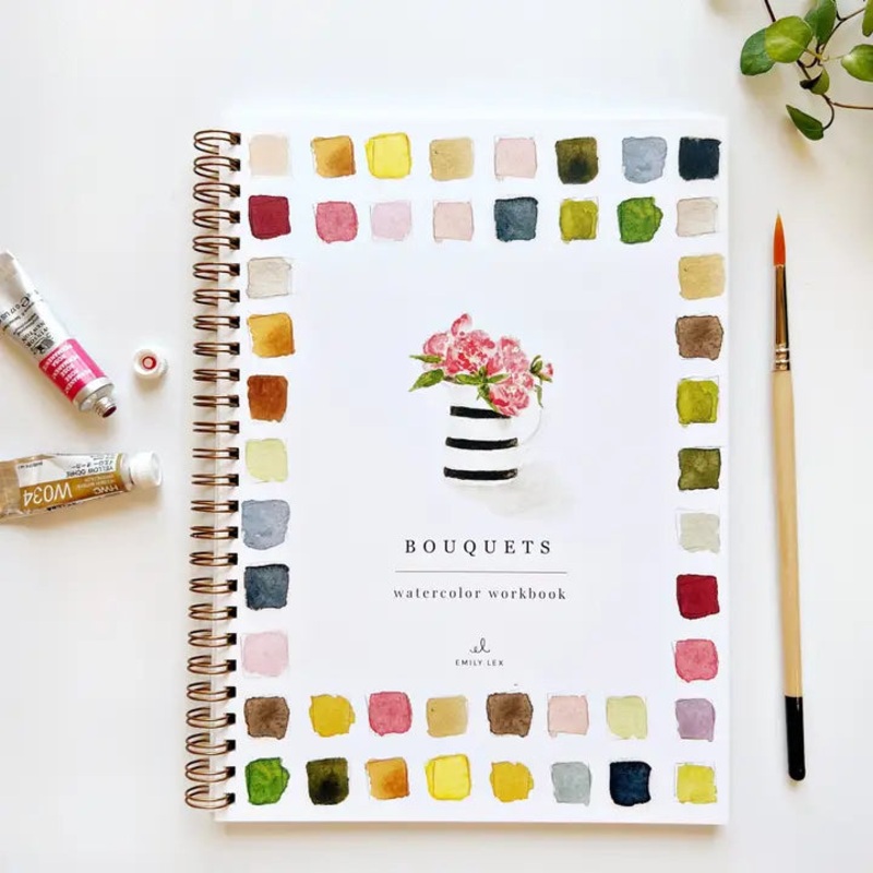 Watercolor Workbook Set -Bouquets