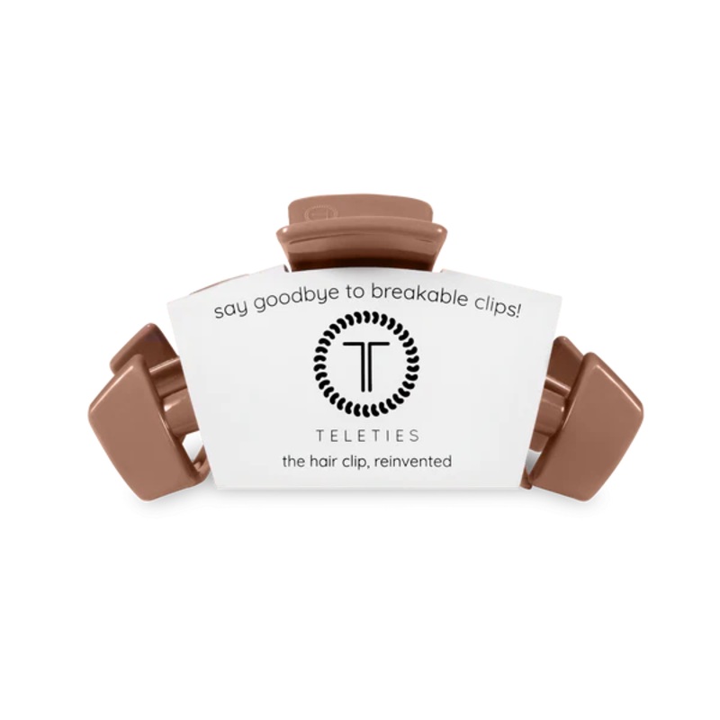 Teleties Classic Hair Clips -Mocha Mousse