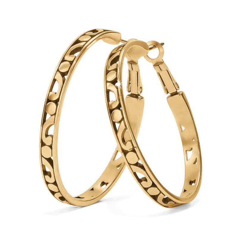 Brighton Contempo Large Hoop Earrings -Gold