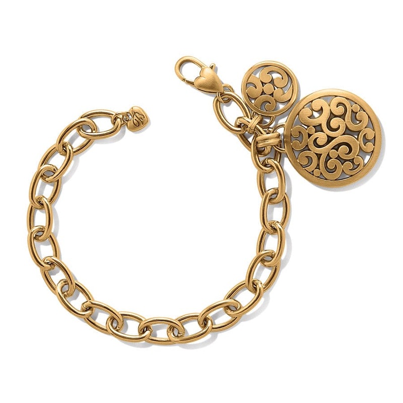 Brighton Contempo Medallion Link Bracelet -Gold