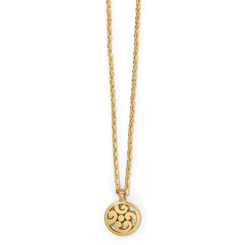 Brighton Contempo Medallion Petite Necklace -Gold