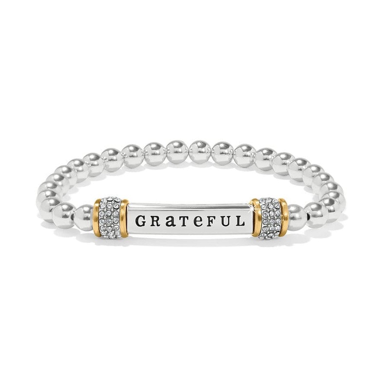 Brighton Grateful Two Tone Stretch Bracelet