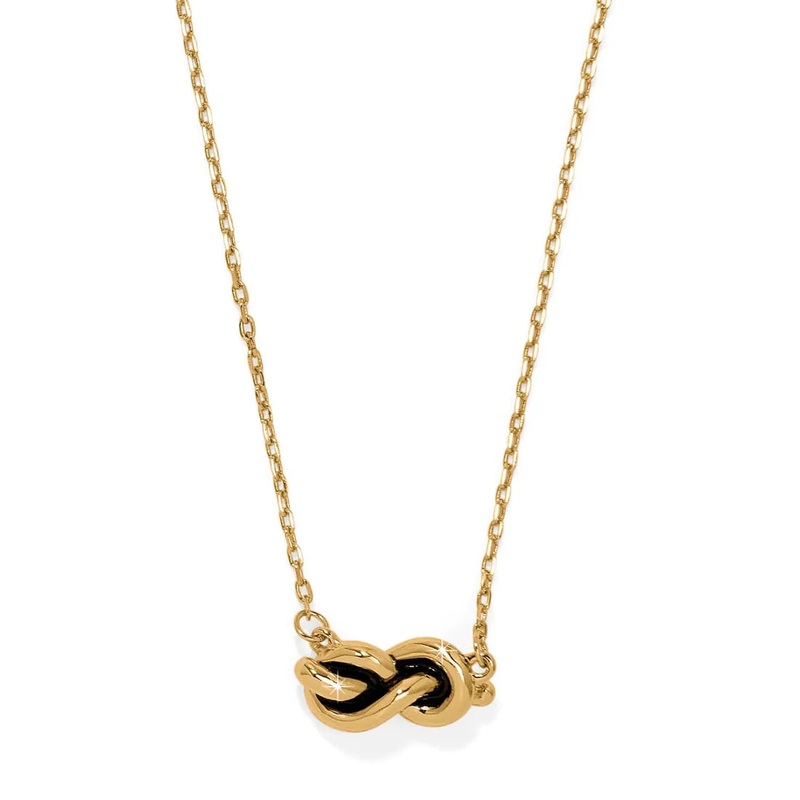 Brighton Interlok Single Knot Petite Necklace -Gold