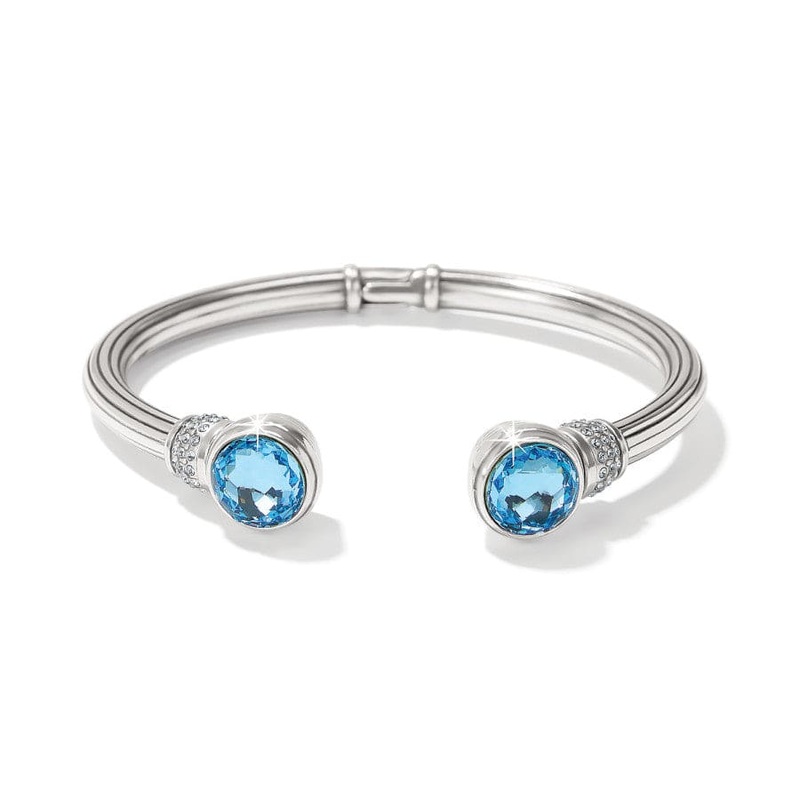 Brighton Meridian Aurora Petite Hinge Bangle -Aqua
