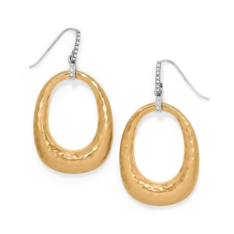 Brighton Meridian Geo Open Hoop French Wire Earrings