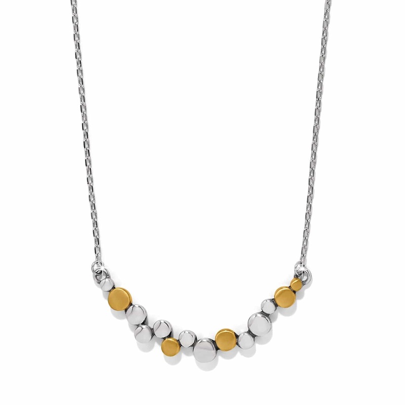 Brighton Pebble Edge Crescent Bar Necklace