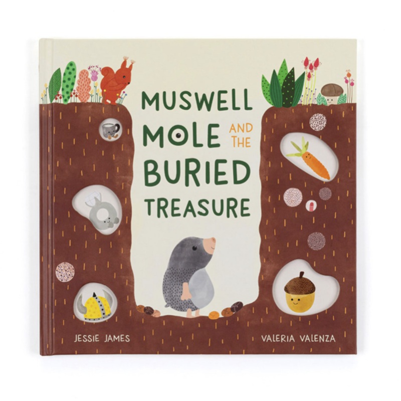 Jellycat Book -Muswell Mole and the Buried Treasure