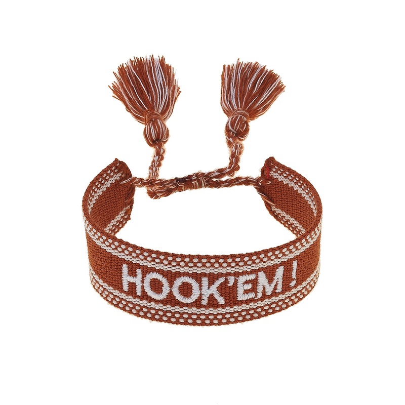 Longhorns Woven Tassel Bracelet