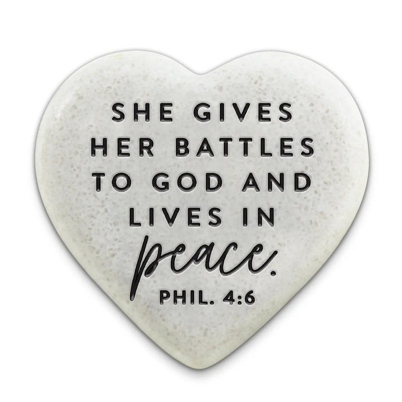 Scripture Heart Stone -Peace