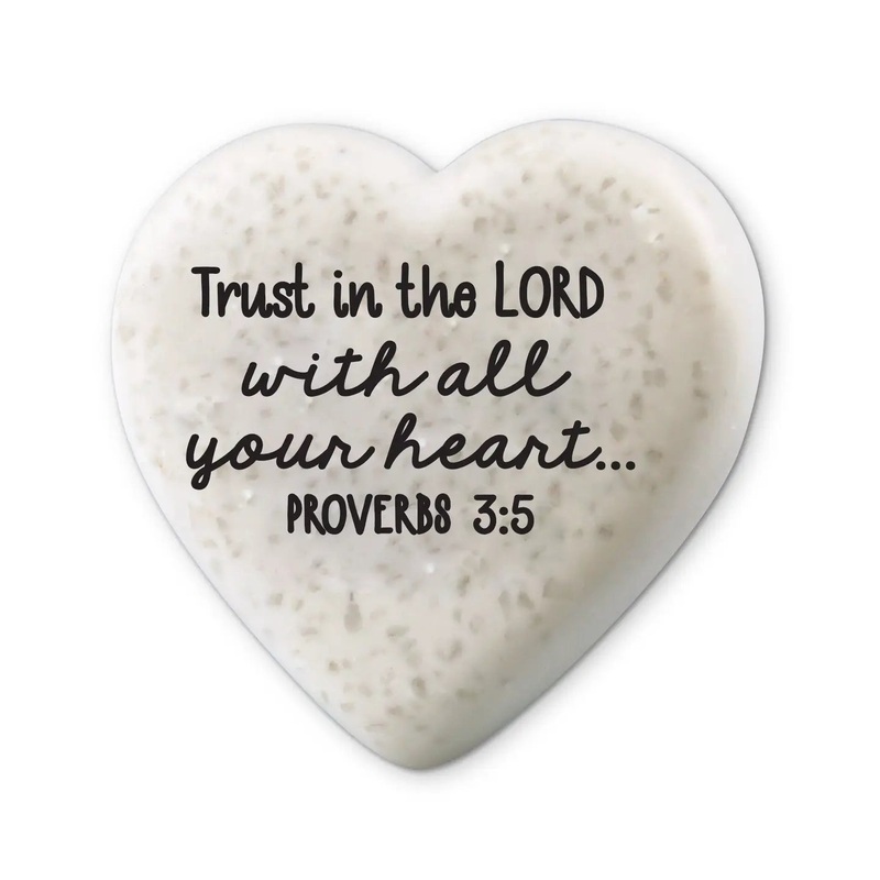 Scripture Heart Stone -Trust