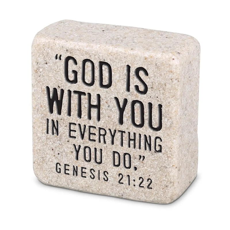 Scripture Stone -God Is With You