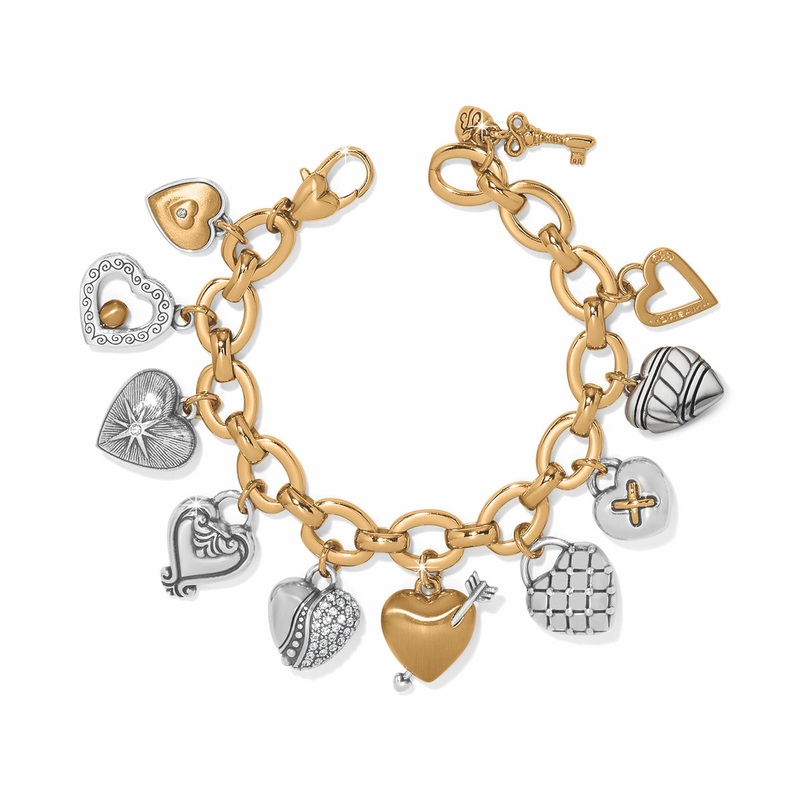 Brighton One Heart Large Charm Bracelet