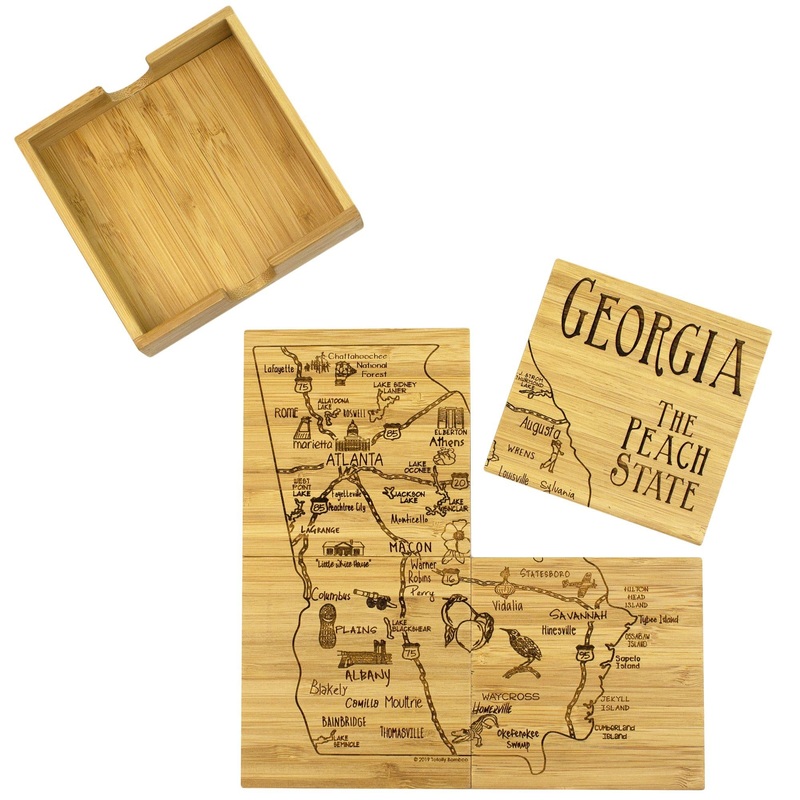 Georgia State Puzzle Coasters
