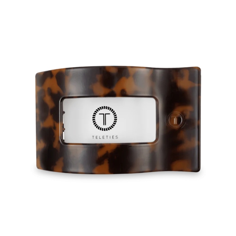 Teleties Flat Rectangle Clips -Tortoise