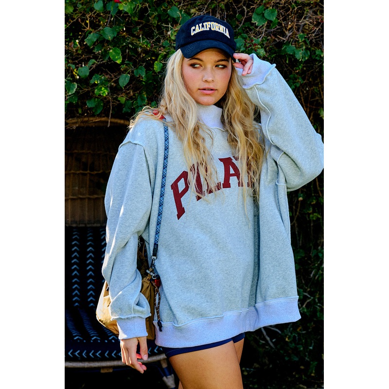 Yoga / Pilates Reversible Mock Neck Sweatshirt