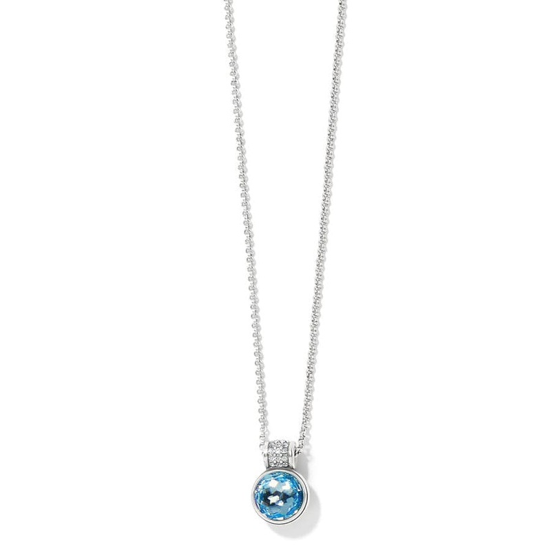 Brighton Meridian Aurora Crystal Petite Necklace -Aquamarine