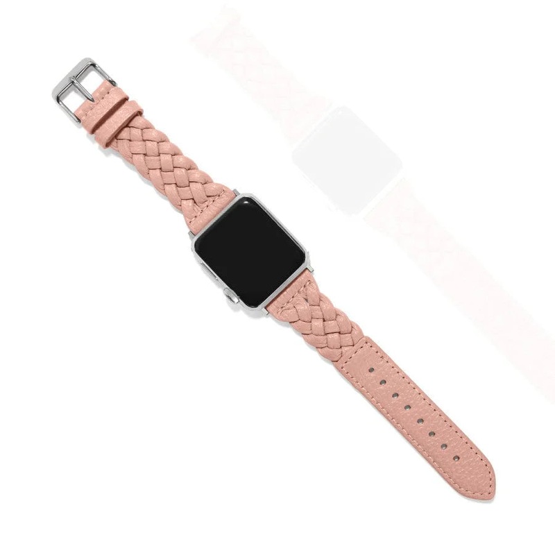 Brighton Sutton Braided Leather Watch Band -Pink Sand