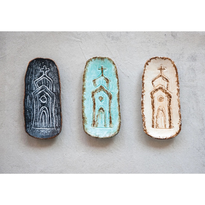 Cast Iron Church Dishes|Black|Aqua|Ivory