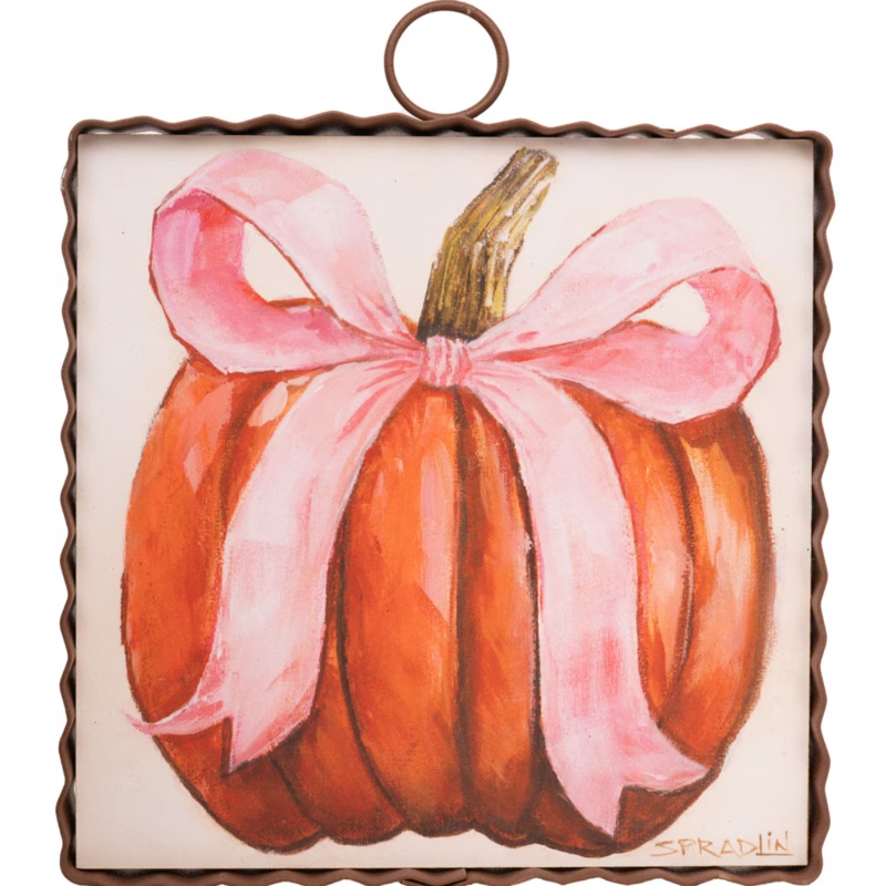 Gallery Collection Pink Ribbon Pumpkin