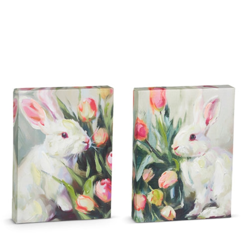 Springtime Tulip & Rabbit Wall Art