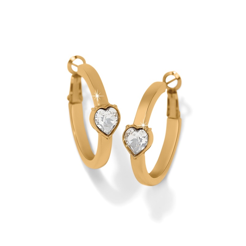 Brighton Mystery Of Love Heart Hoop Earrings