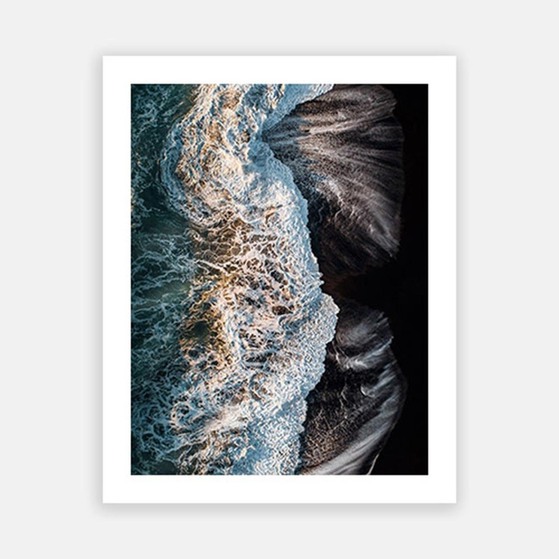 Black Sand Beach 1|C – 400 x 500|D – 500 x 600|E – 600 x 760|F – 760 x 1000|G – 1000 x 1300|Matt Photographic Paper|Canvas|None|Black|White|Scandi