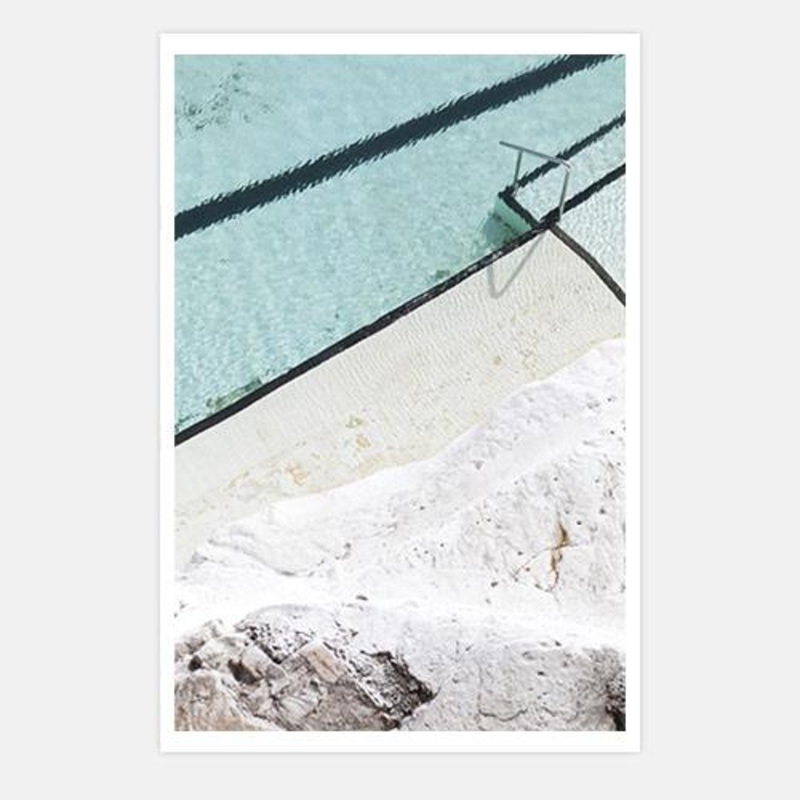 Bondi Pools 06|C – 400 x 500|D – 500 x 600|E – 600 x 760|F – 760 x 1000|G – 1000 x 1300|Matt Photographic Paper|Canvas|None|White|Black|Scandi
