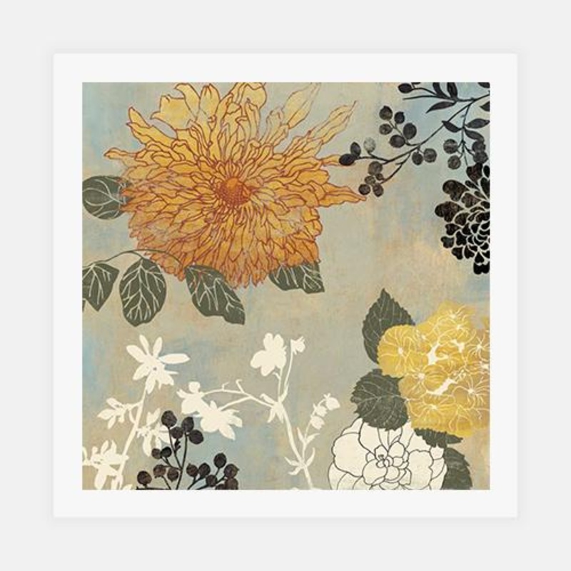 Grace Flowers I|C – 400 x 400|D – 500 x 500|E – 600 x 600|F – 760 x 760|G – 1000 x 1000|Matt Photographic Paper|Canvas|None|White|Black|Scandi