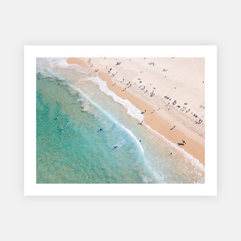 Aerial Bondi|C – 400 x 500|D – 500 x 600|E – 600 x 760|F – 760 x 1000|G – 1000 x 1300|Matt Photographic Paper|Canvas|None|White|Black|Scandi