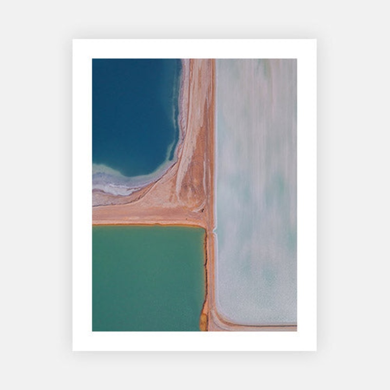 Salt Ponds 3|C – 400 x 500|D – 500 x 600|E – 600 x 760|F – 760 x 1000|G – 1000 x 1300|Matt Photographic Paper|Canvas|None|White|Black|Scandi