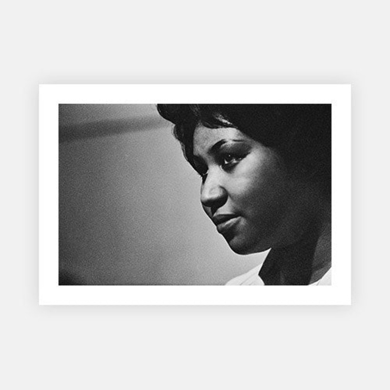 Aretha Franklin|B – 195 x 290|C – 320 x 490|D – 390 x 590|E – 490 x 730|Photographic Paper|None|White|Black|Scandi
