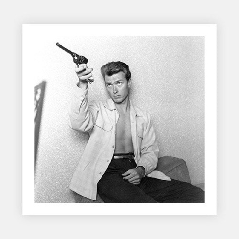 Clint Eastwood At Home|B – 290 x 290|C – 380 x 380|D – 490 x 490|Photographic Paper|None|White|Black|Scandi