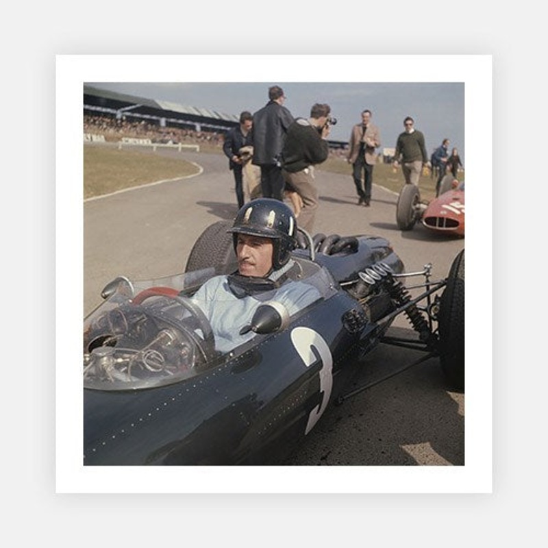 Graham Hill Racing Driver|B – 290 x 290|C – 380 x 380|Photographic Paper|None|White|Black|Scandi