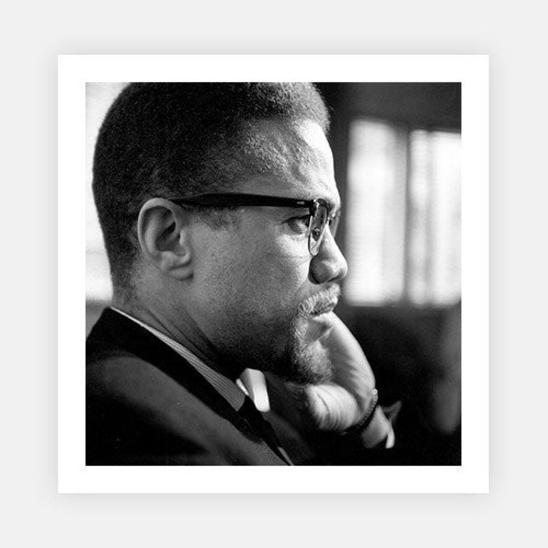 Malcolm X|B – 290 x 290|Photographic Paper|None|White|Black|Scandi