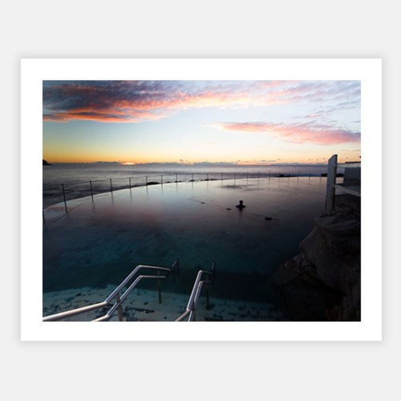 Bronte-Pool-and-Swimmer|E – 500 x 760|F – 660 x 1000|G – 850 x 1300|Photographic Paper|Rag Paper|Canvas|None|White|Black|Scandi