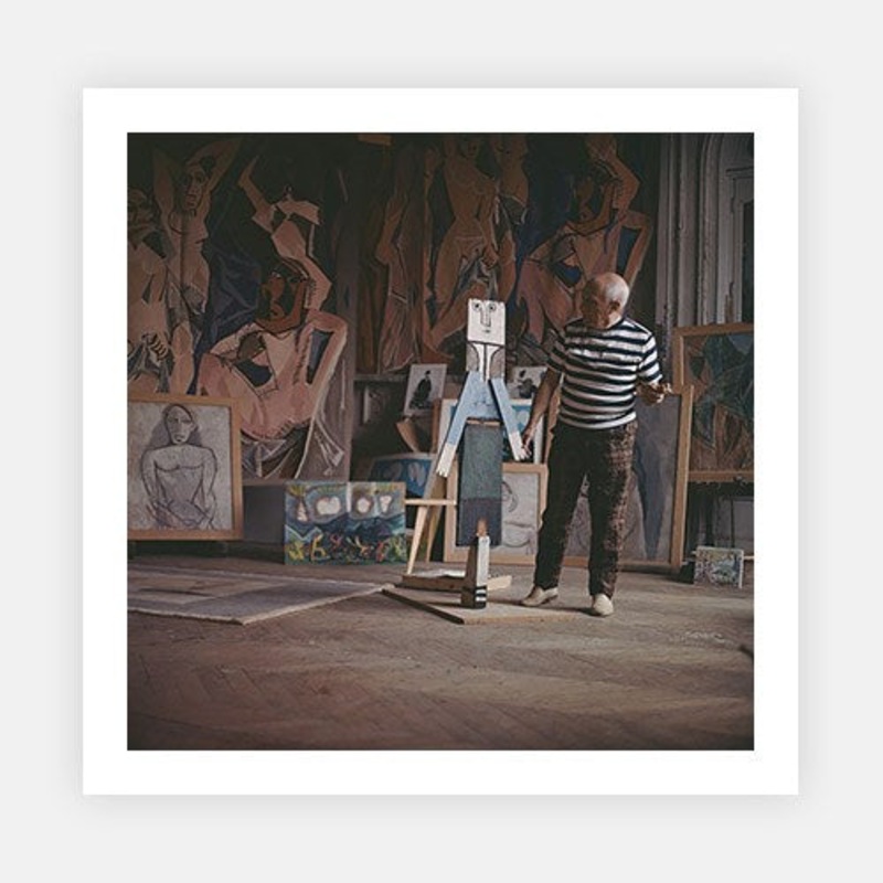 Pablo Picasso At Work|B – 290 x 290|C – 380 x 380|D – 490 x 490|Photographic Paper|None|White|Black|Scandi