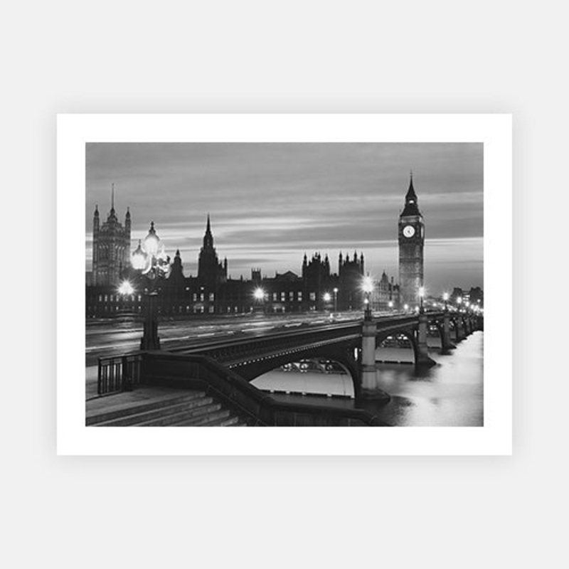 Parliament By Night|C – 320 x 490|D – 390 x 590|E – 490 x 730|F – 640 x 965|Photographic Paper|None|White|Black|Scandi