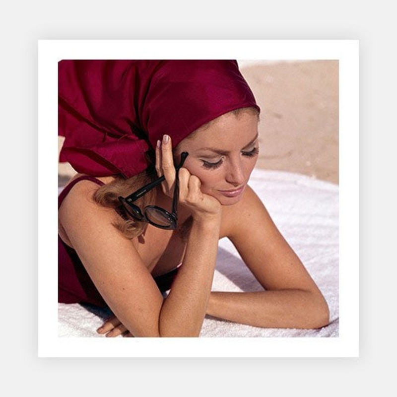 Young Woman with Burgundy Headscarf