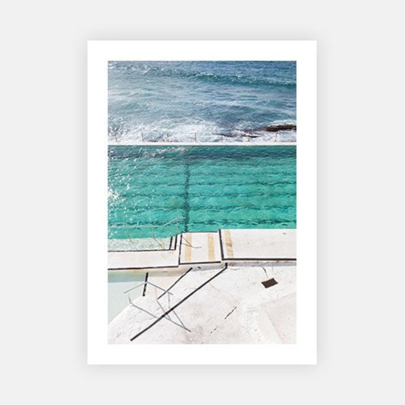Bondi Pools 03|C – 400 x 500|D – 500 x 600|E – 600 x 760|F – 760 x 1000|G – 1000 x 1300|Matt Photographic Paper|Canvas|None|White|Black|Scandi